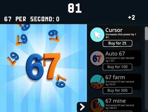 67 Clicker screenshot 2